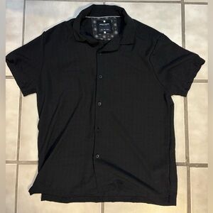 Denim & Flower Midnight Black Casual Button Up Shirt